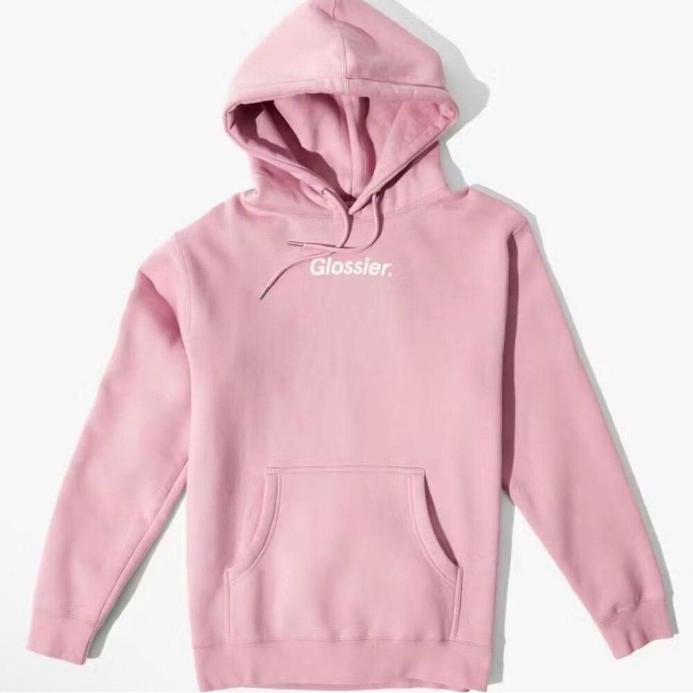 Glossier Pale Pink Logo Hoodie